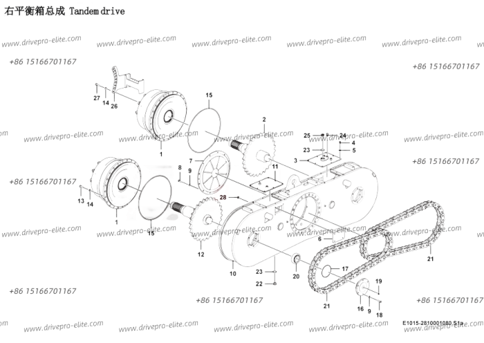 Tandem drive E1015-2810001080.S1a