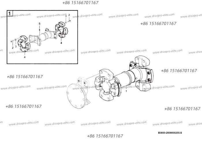 Propeller shaft assembly E0800-2809000255.S