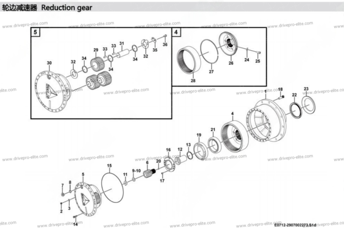 Ruduction gear E0712-2907002273