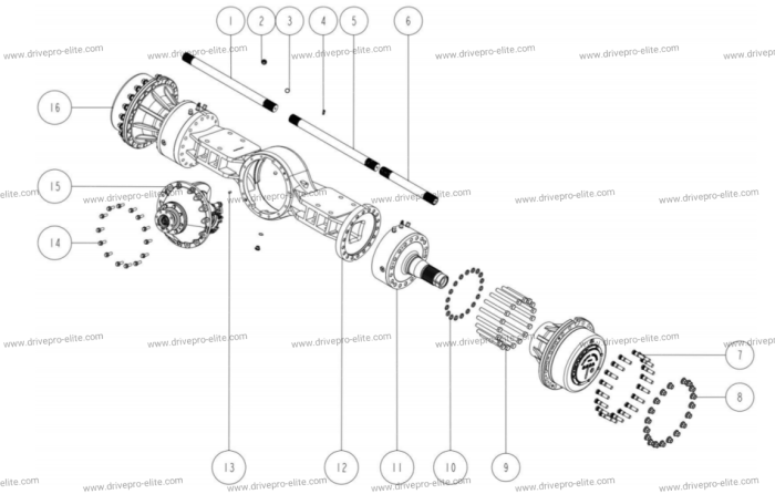 19MRZW-X210B 90001326 Axle assembly