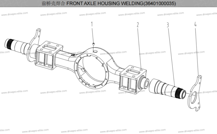 FRONT AXLE HOUSING WELDING(36401000035)