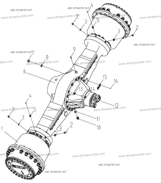 800302354 Rear Drive Axle Assembly