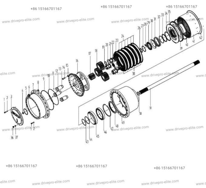 275300204 Rear Axle Wheel End Assembly