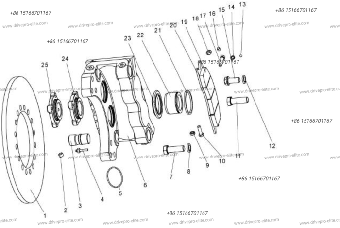300F-0307 Brake Assembly