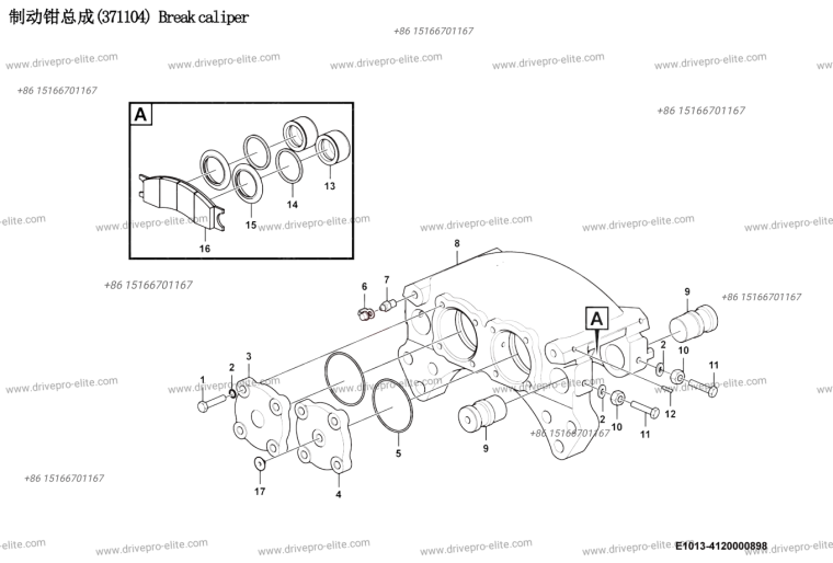 371104 Break caliper E1013-4120000898