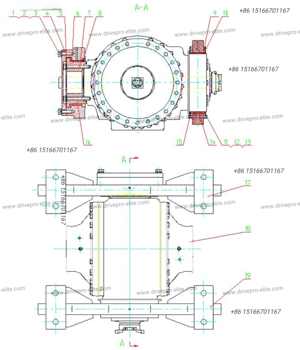 800KV-0302 Rear Axle Assembly