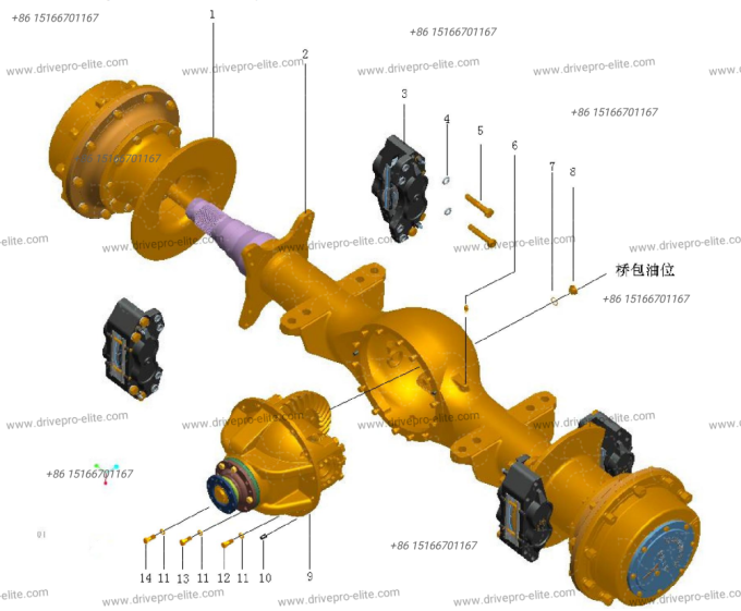Axle assembly of ZL50MA