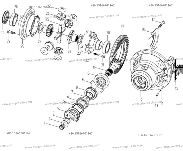 Front Axle Final Drive Assembly