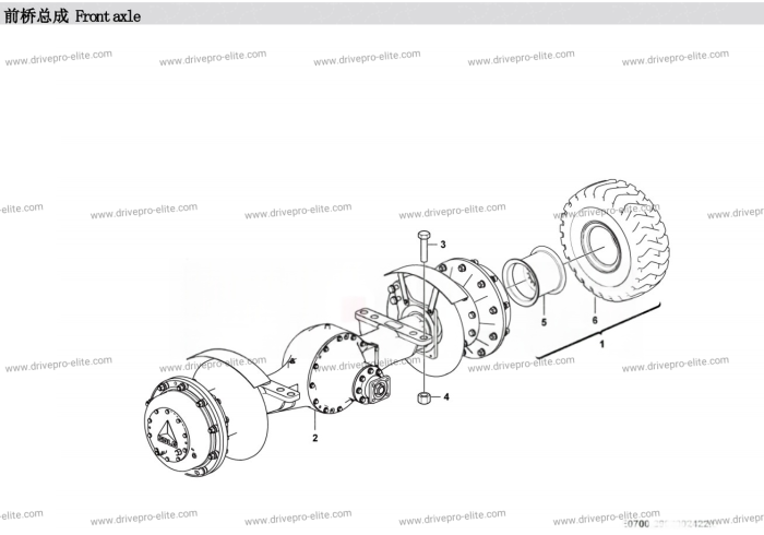 Front axle E0700-2907002422
