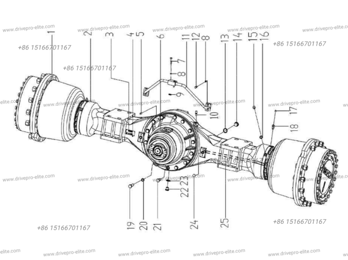Front axle assembly