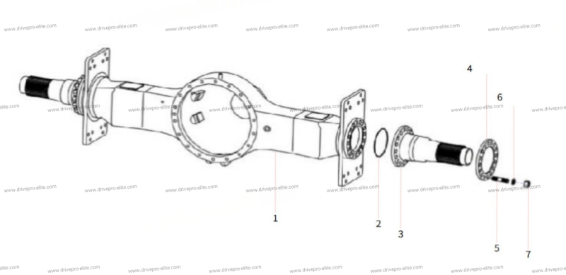 Rear Axle Case Assembly