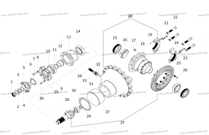 Rear Center Drive Assembly
