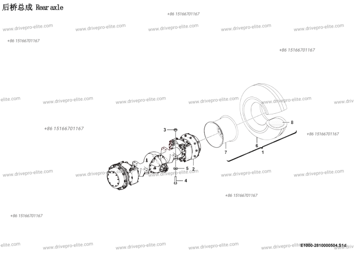 Rear axle E1000-2810000504