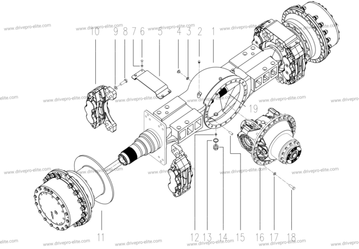 front drive axle assembly