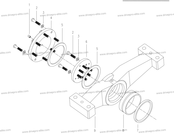 rear swing rack assembly