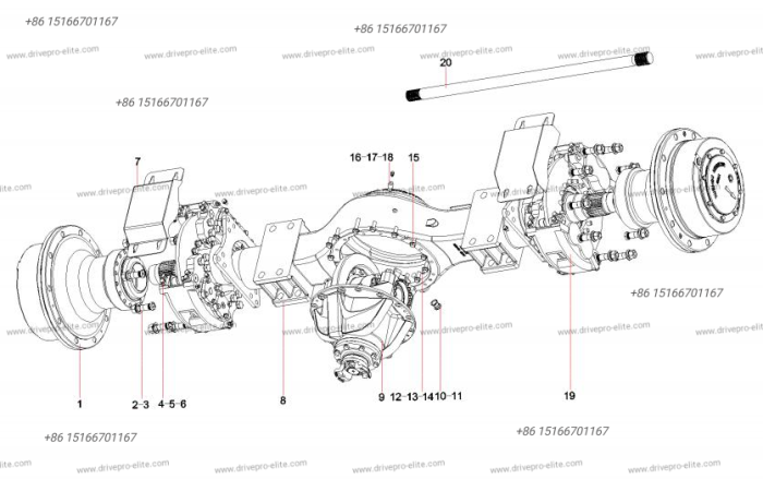 60233623 Front drive axle