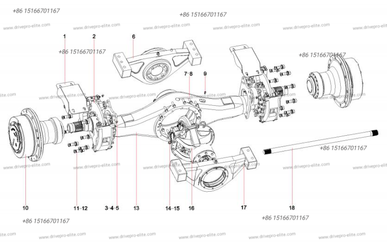 60233624 Rear drive axle