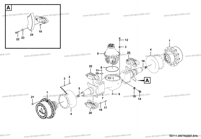E0711-2907002557.S1b Front axle